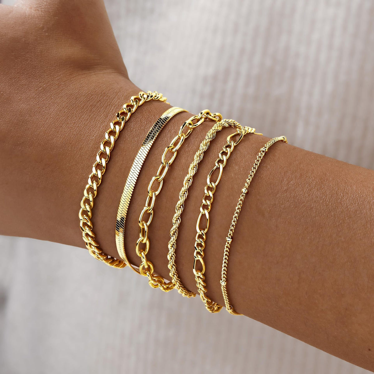 Multi-layer Light-luxury Bracelet Round-bead Chain Anklet