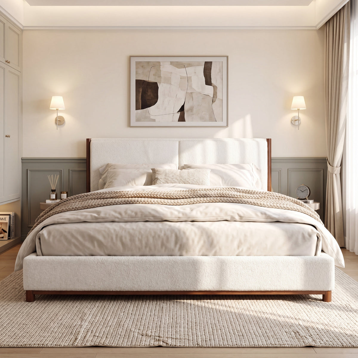 King Size Upholstered Bed Frame
