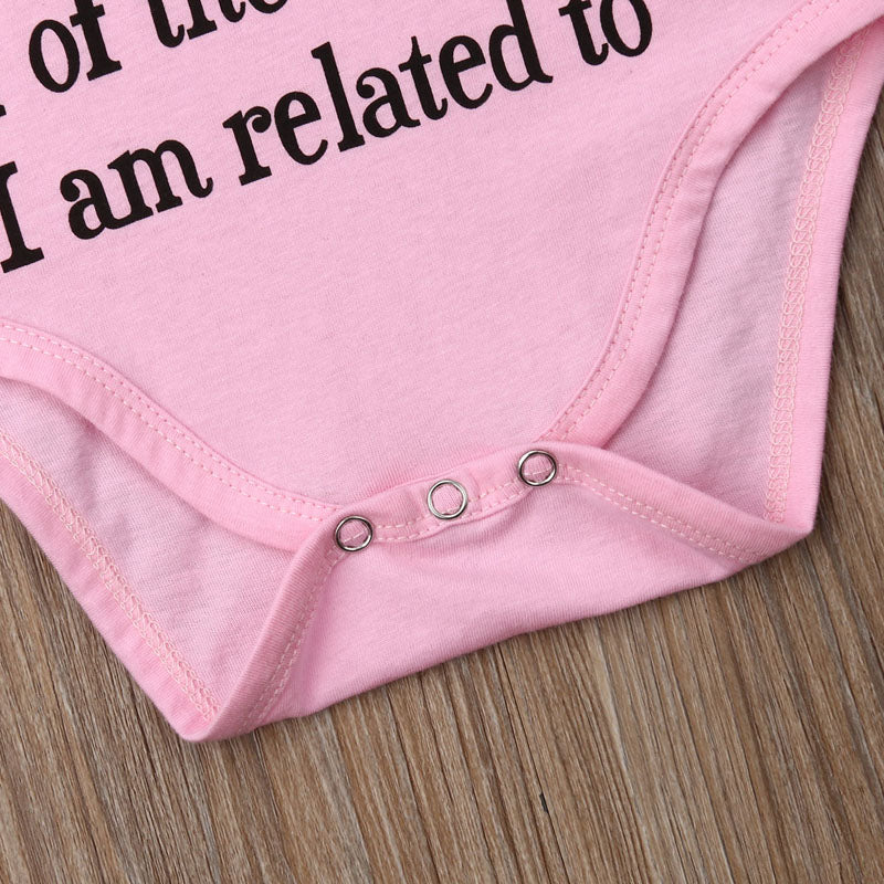 Newborn Girl Cotton Jumpsuit With Short Sleeves