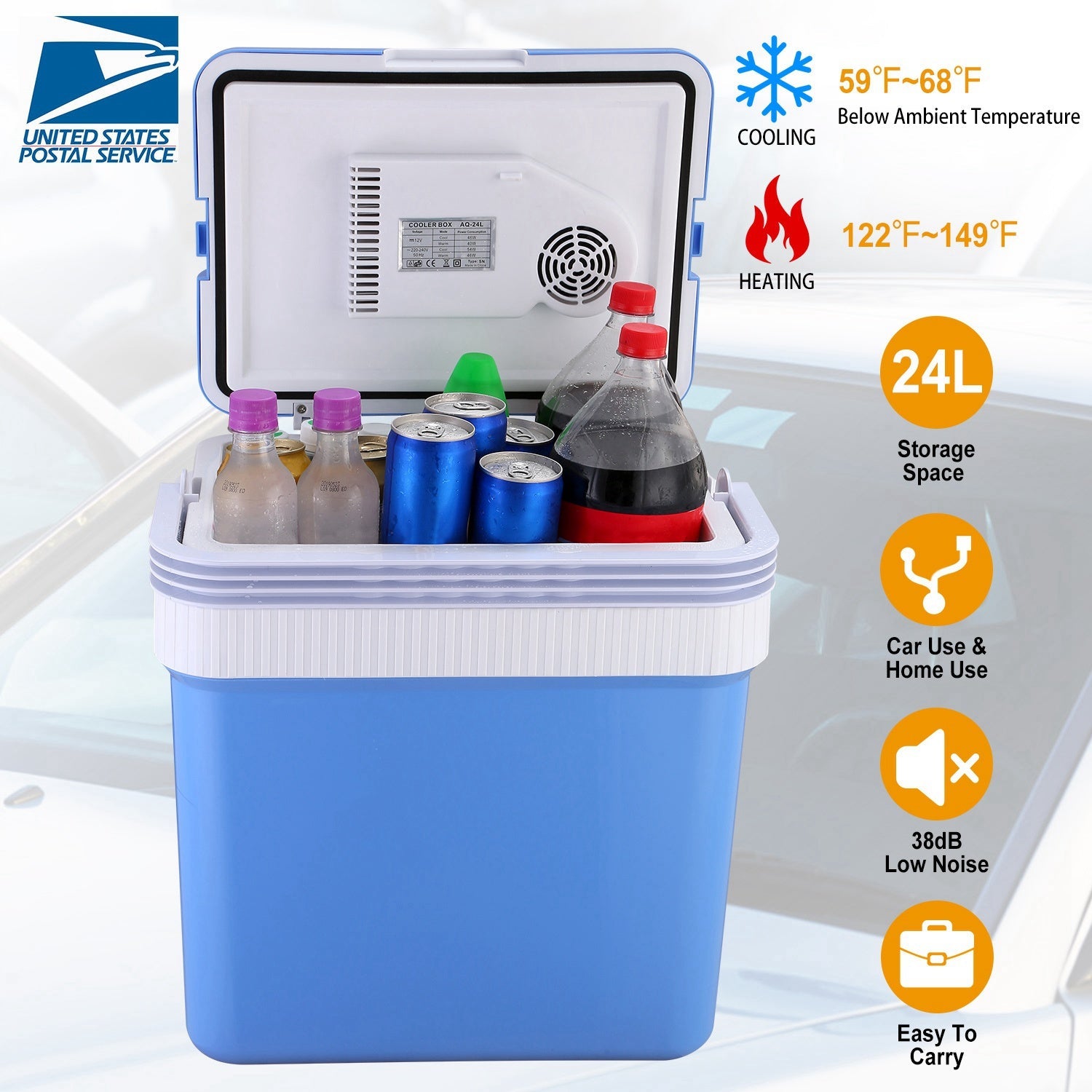 Portable Car Cooler for Travel and Home Use — Compact