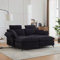 Deep Seat Sectional Sofa with Ottomans