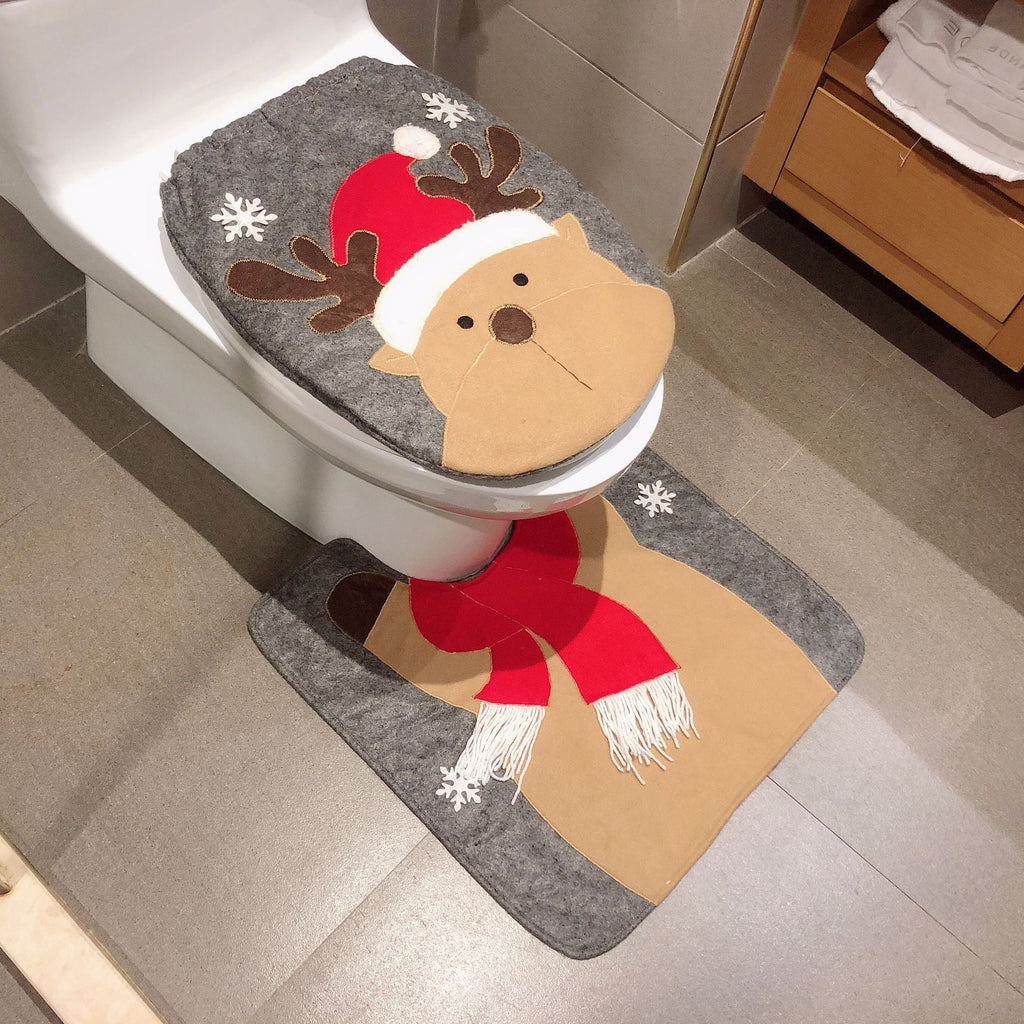 New Christmas Decorations Toilet Cover