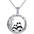 Alloy-painted Oil Painting National Treasure Panda Necklace For Women