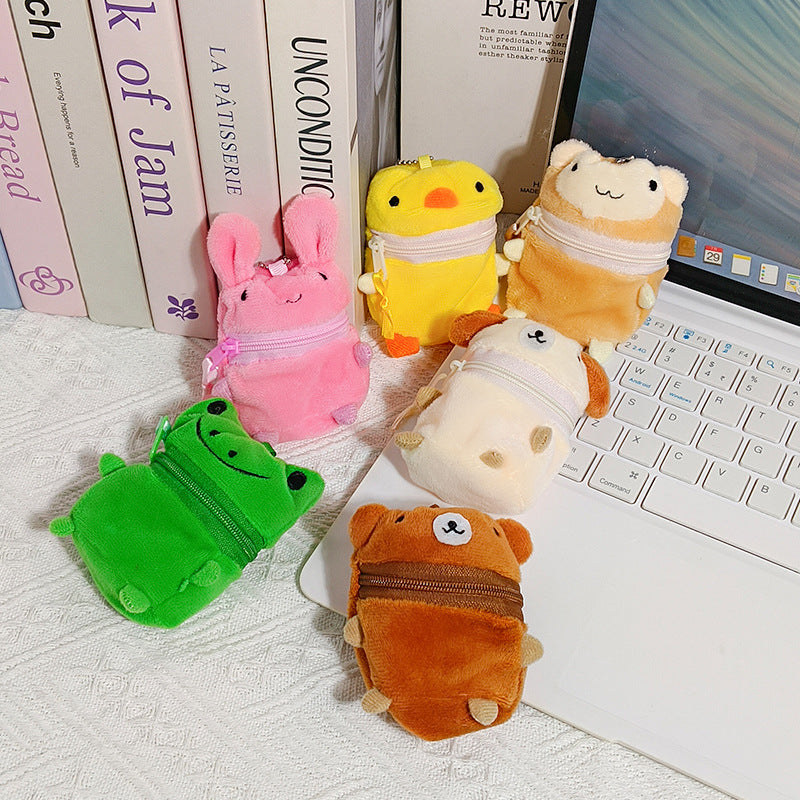 Cute Plush Soft And Adorable Little Animal Coin Purse Keychain Pendant