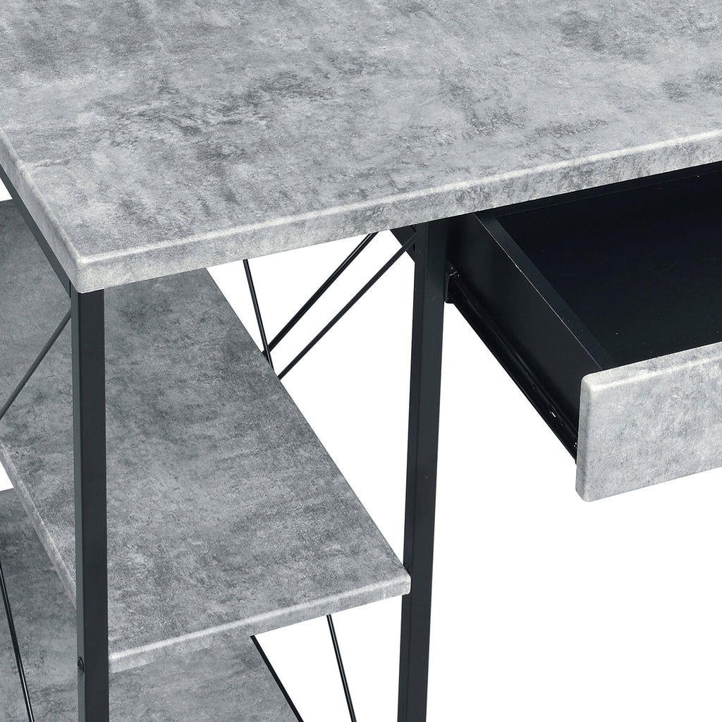Grey and Black Writing Desk