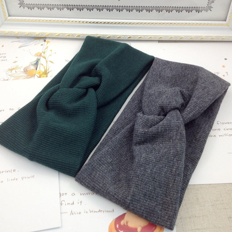 Threaded cotton cross hair band