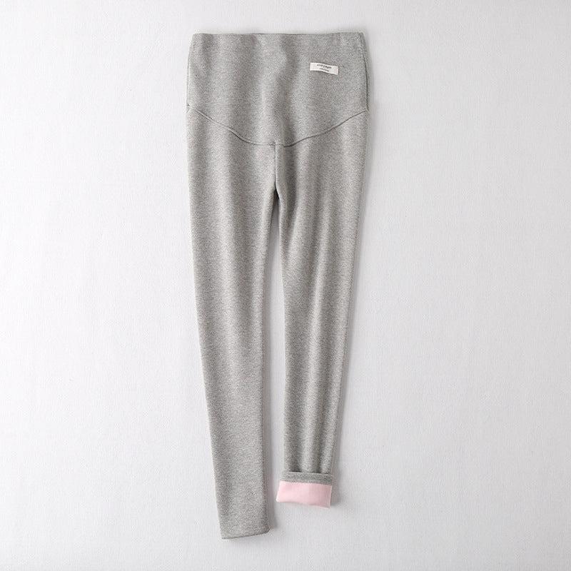 New Silver Fox Velvet Thickened Pregnant Women's Legging Trousers