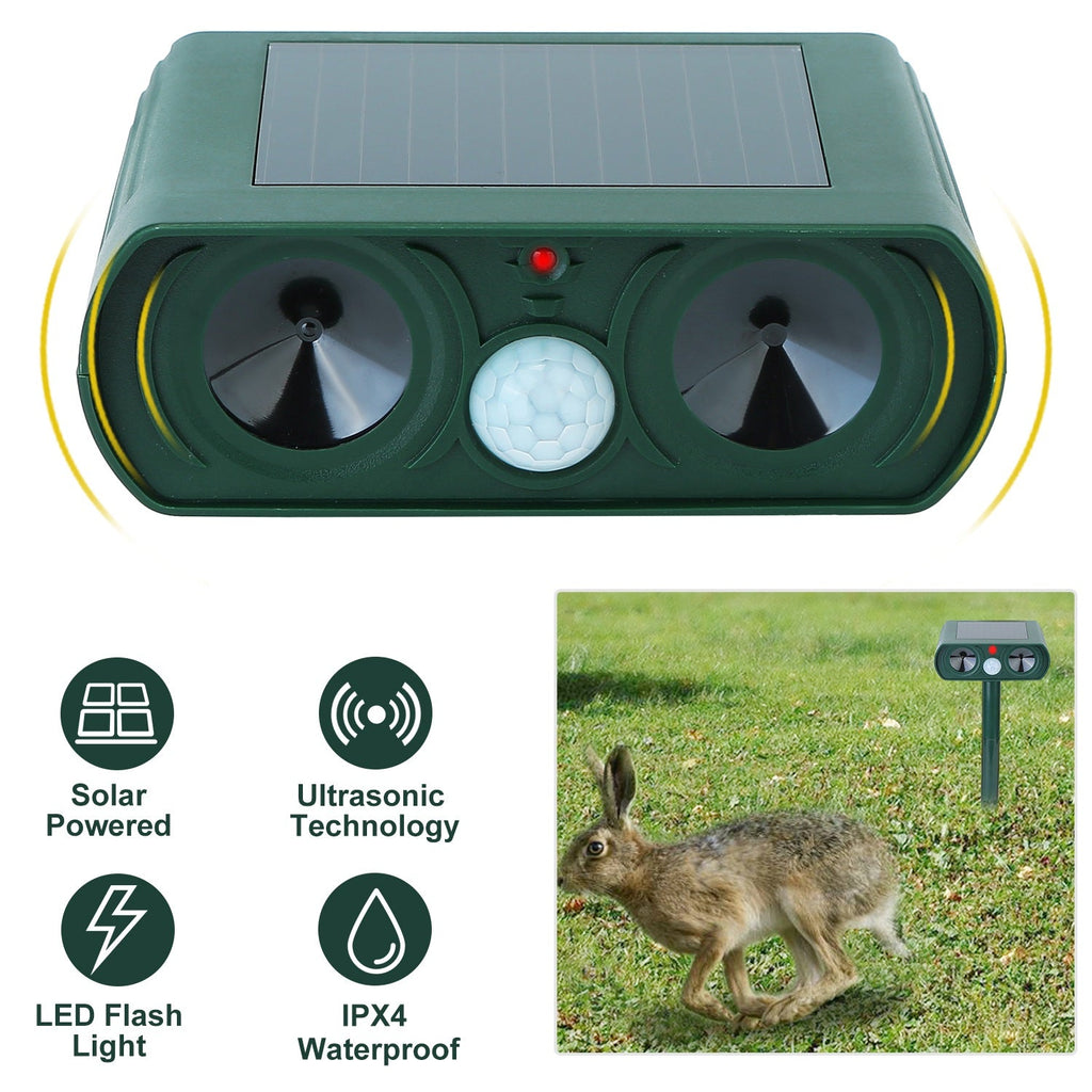 Ultrasonic Animal Repeller Solar Powered Motion Sensor