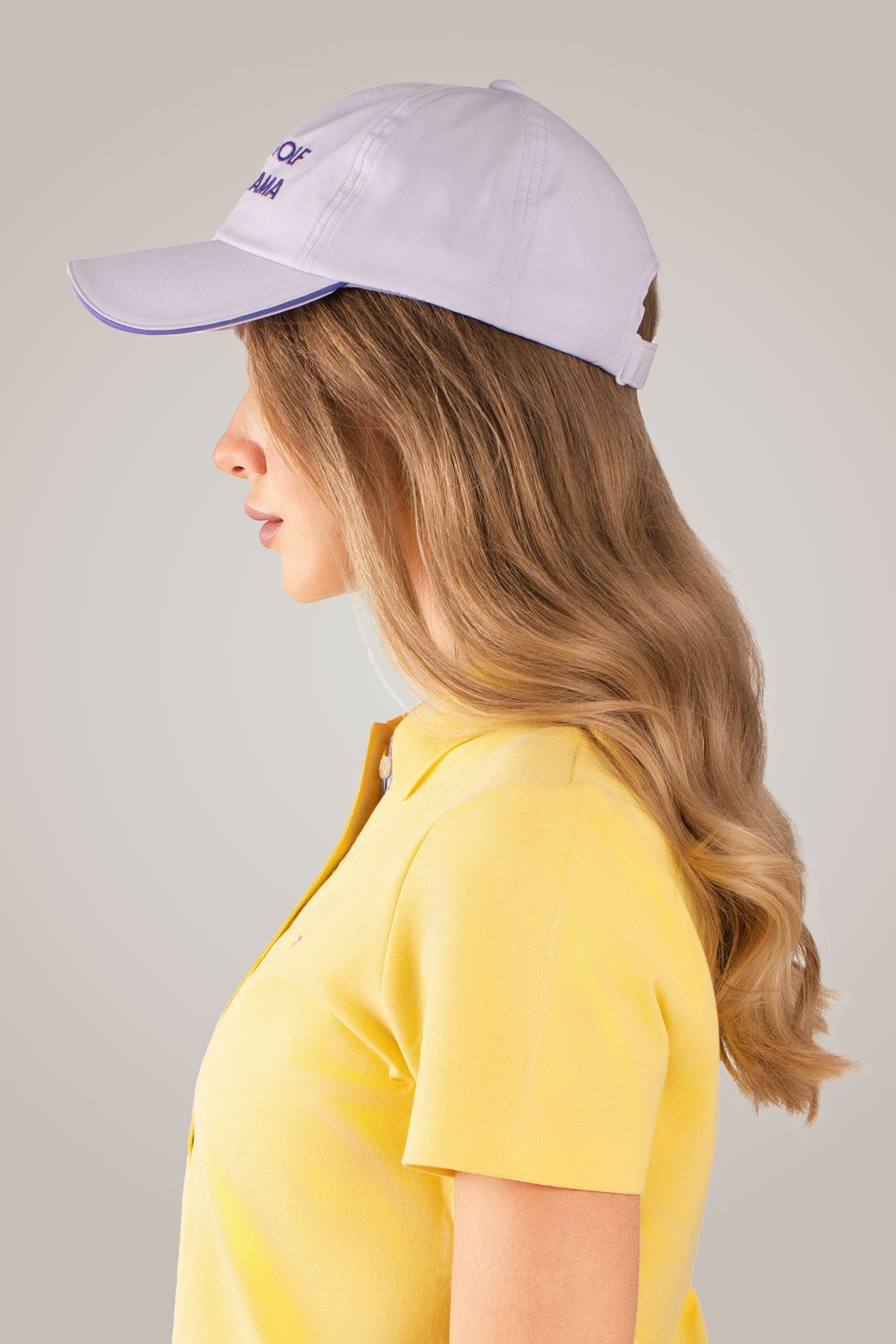 More Golf Less Drama Ball Cap in Lavender