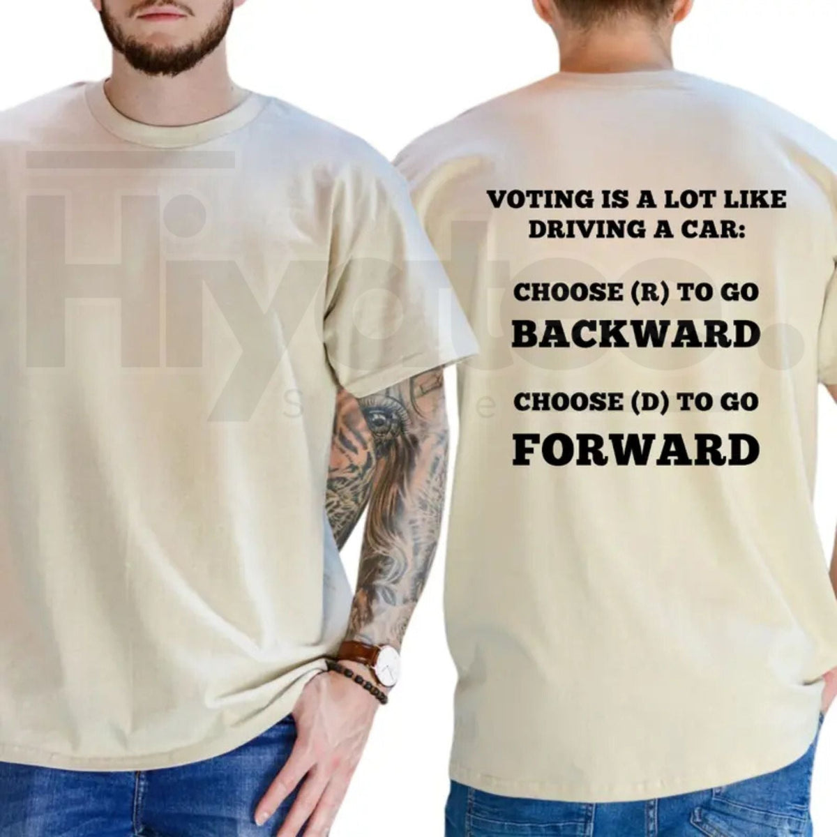 Voting Is Like Driving A Car T-Shirt – Funny Sarcastic Democrat Graphic Tee