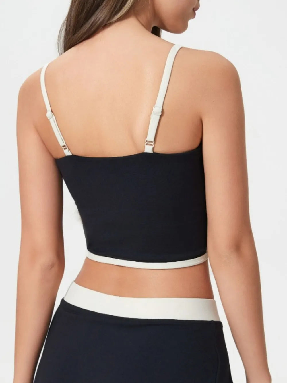 Square Neck Contrast Trim Active Cami