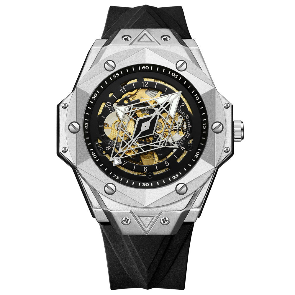 Trendy And Personalized Double-sided Hollow Mechanical Watch For Men