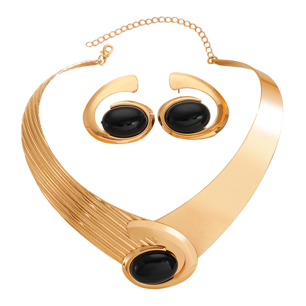 Womens Versatile Earring And Necklace Jewelry Set