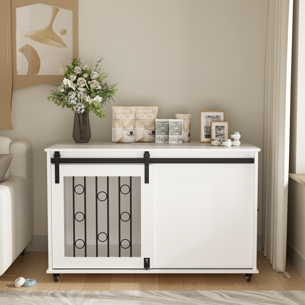 39.37'' Modern Wooden Dog Crate Furniture