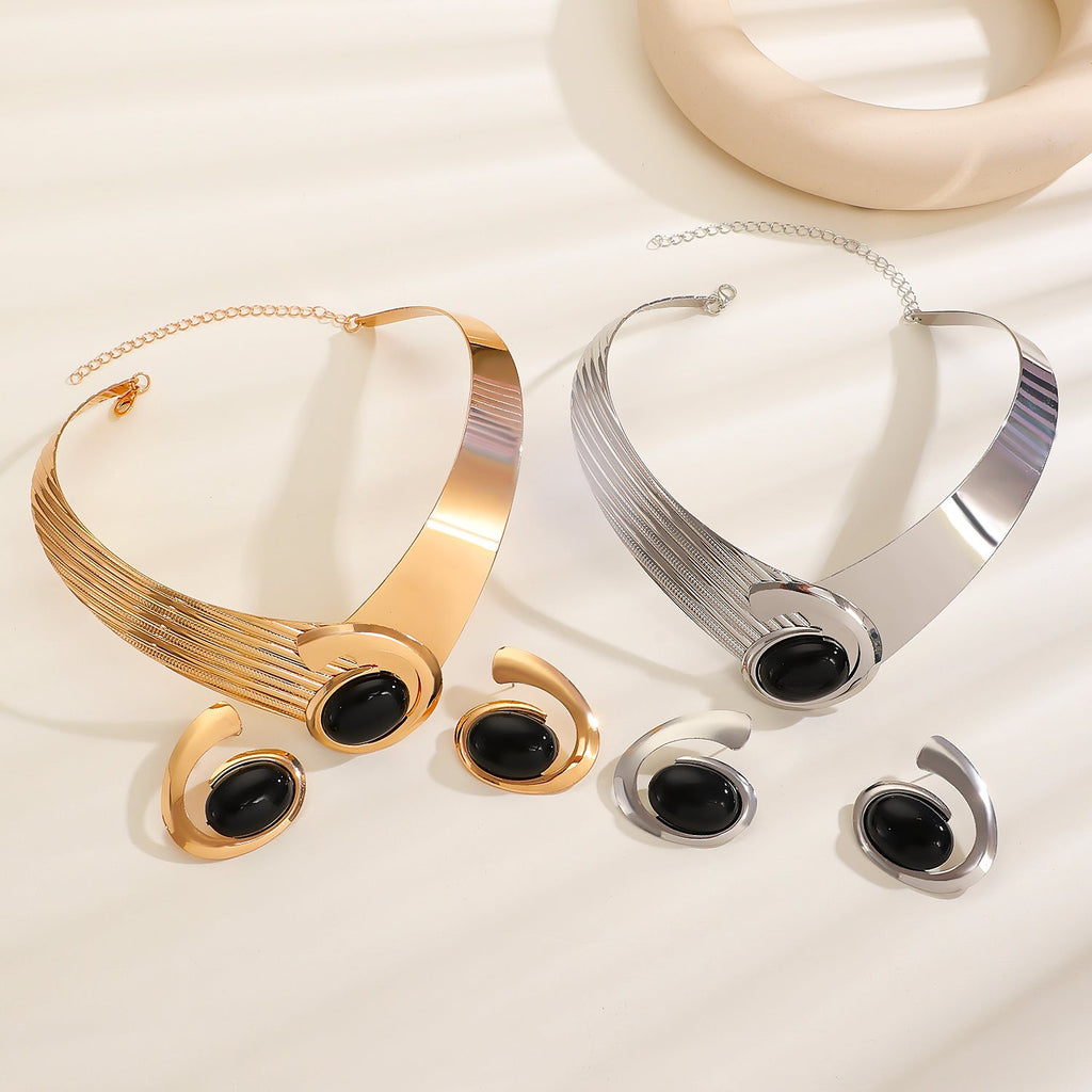 Womens Versatile Earring And Necklace Jewelry Set