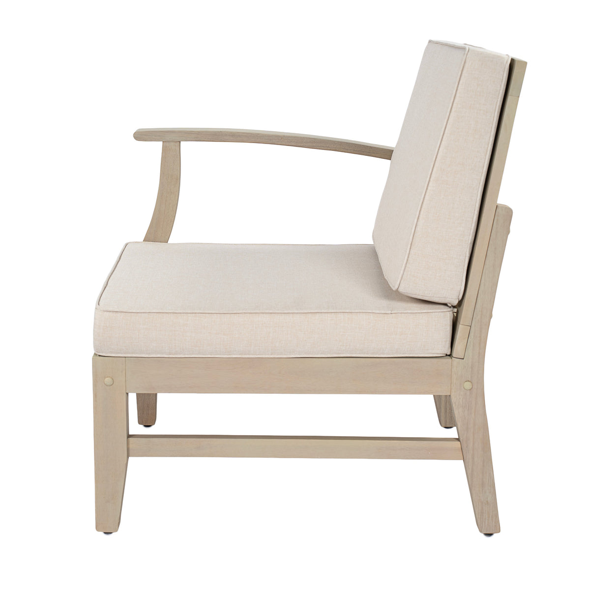 Perla Left Armchair in Acacia Wood