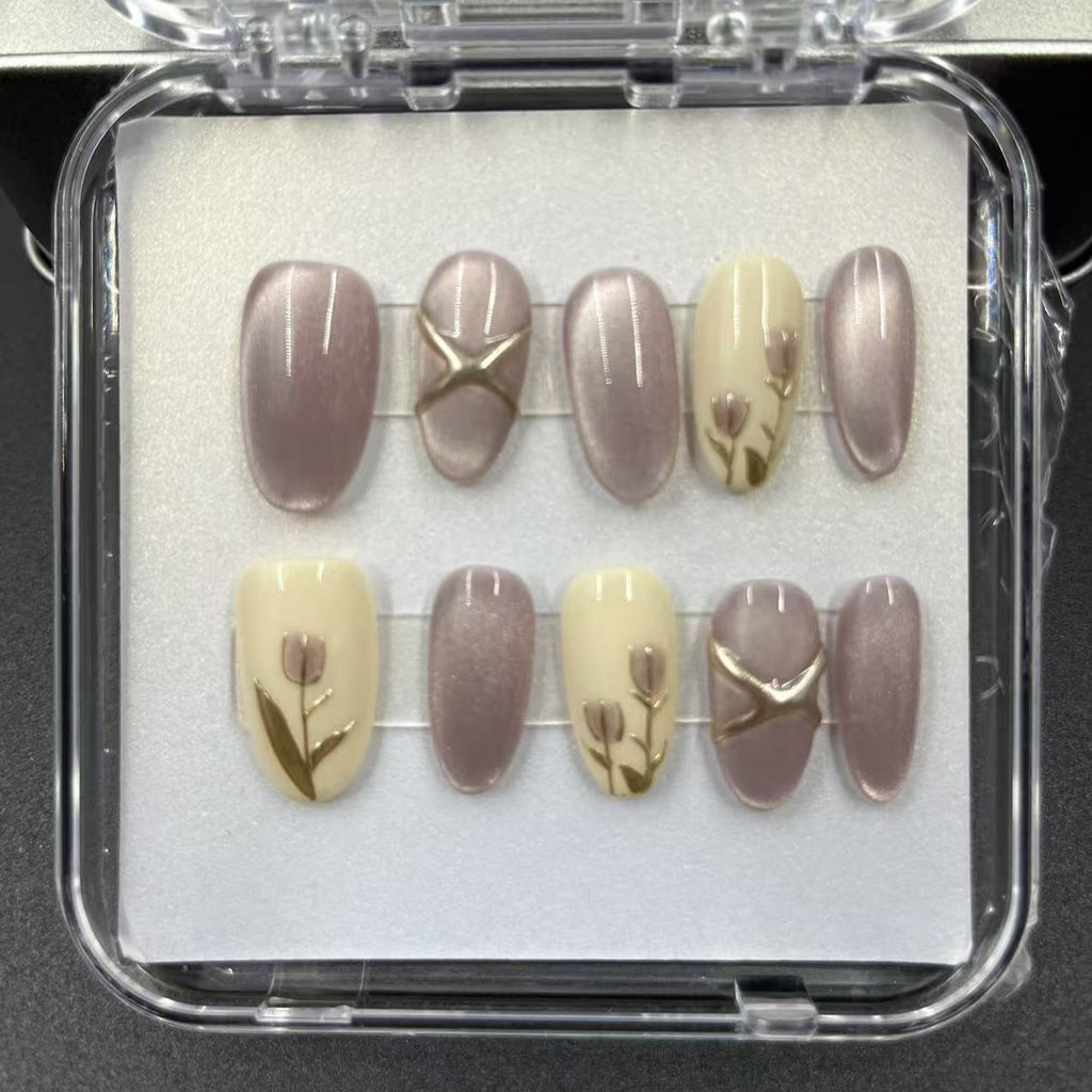 1046- Handmade press on nails fake nails removable