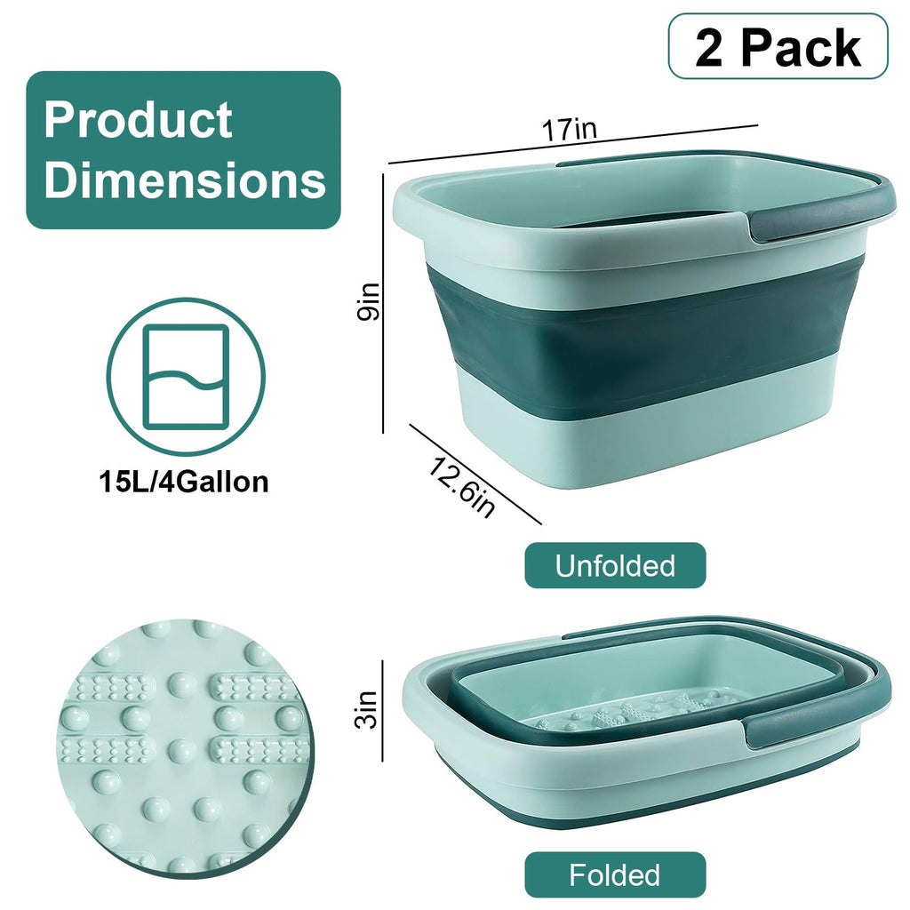 Collapsible Foot Bath Basin - Foldable Foot Tub