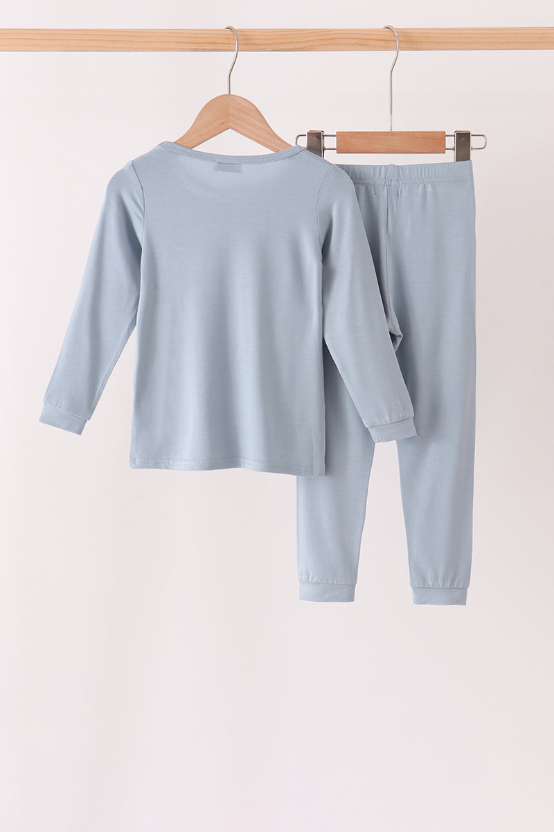 Blue bamboo pajama set