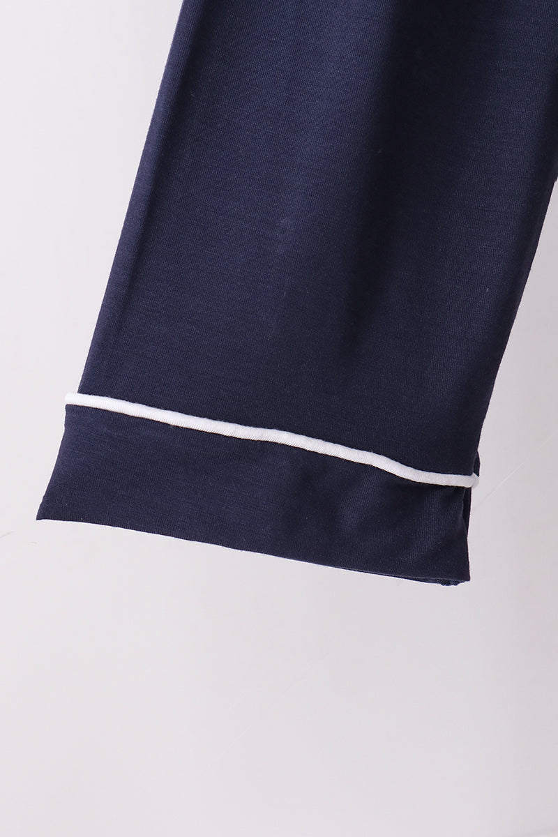 Navy bamboo mom pajama set