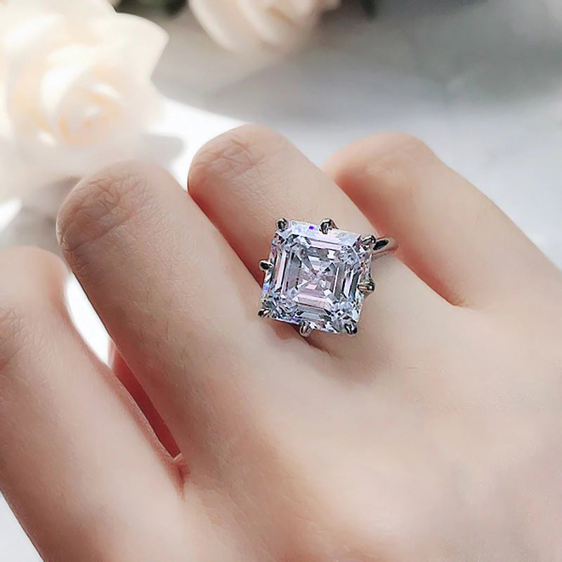Square Zircon Ring For Women