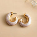 Vintage Retro Style Enamel Oval Stud Earrings Women Ear Jewelry For Daily Dating Banquet Party Occasions