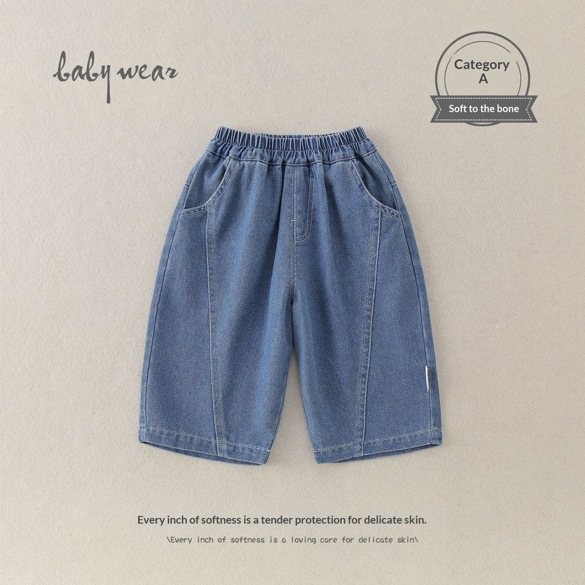Girls Wide-leg Loose-fit Denim Jeans