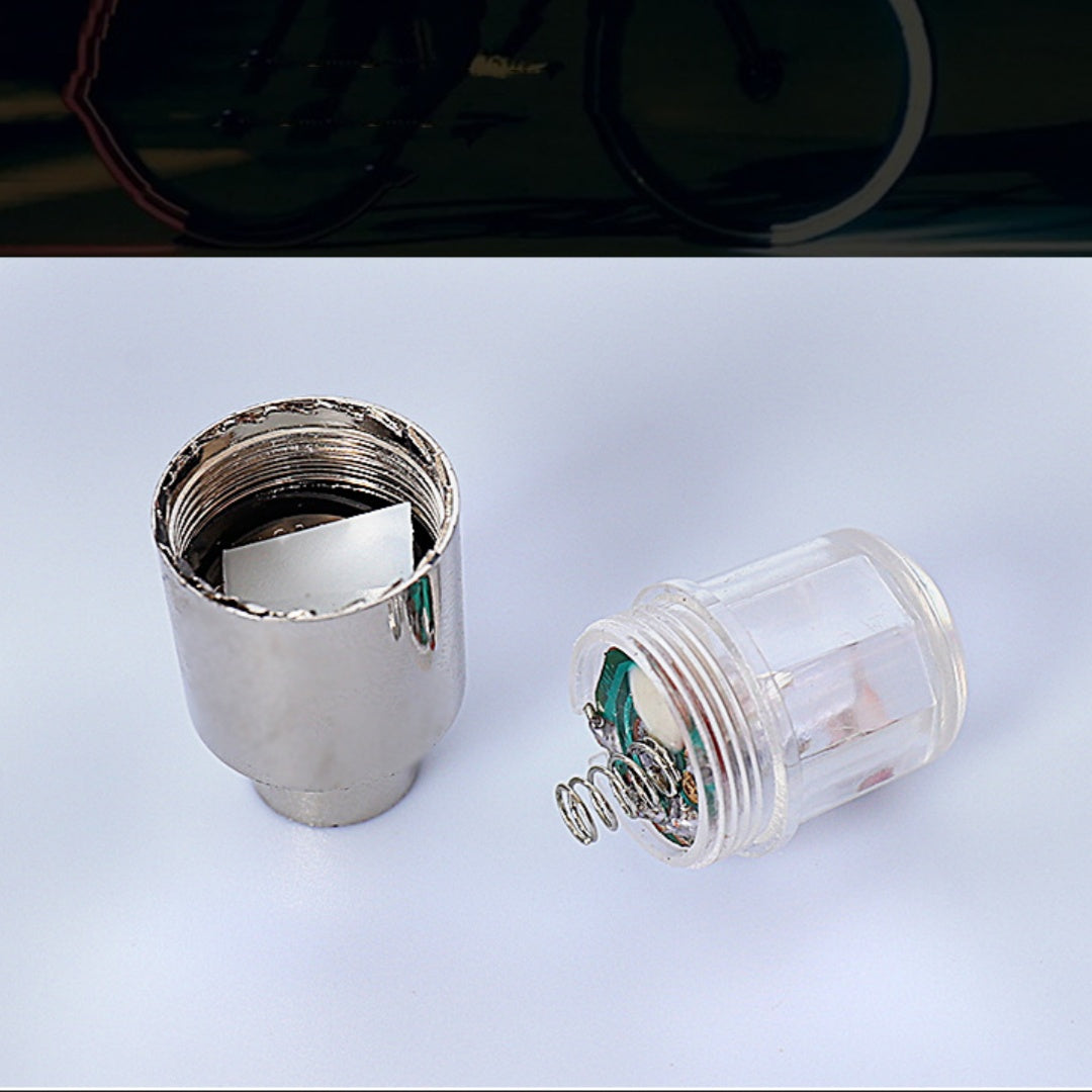 Bicycle Air Nozzle Lamp Round Head Photosensitive Vibration-sensing
