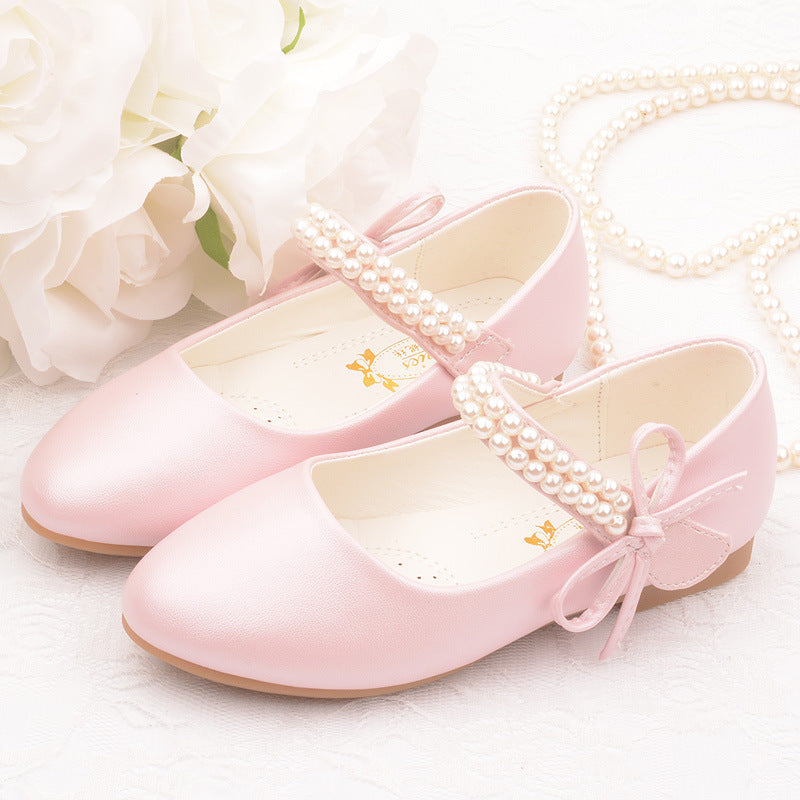 Girls' Photography Flat Leather Shoes