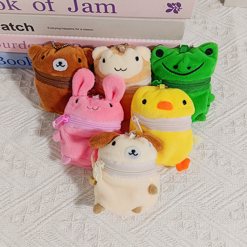 Cute Plush Soft And Adorable Little Animal Coin Purse Keychain Pendant