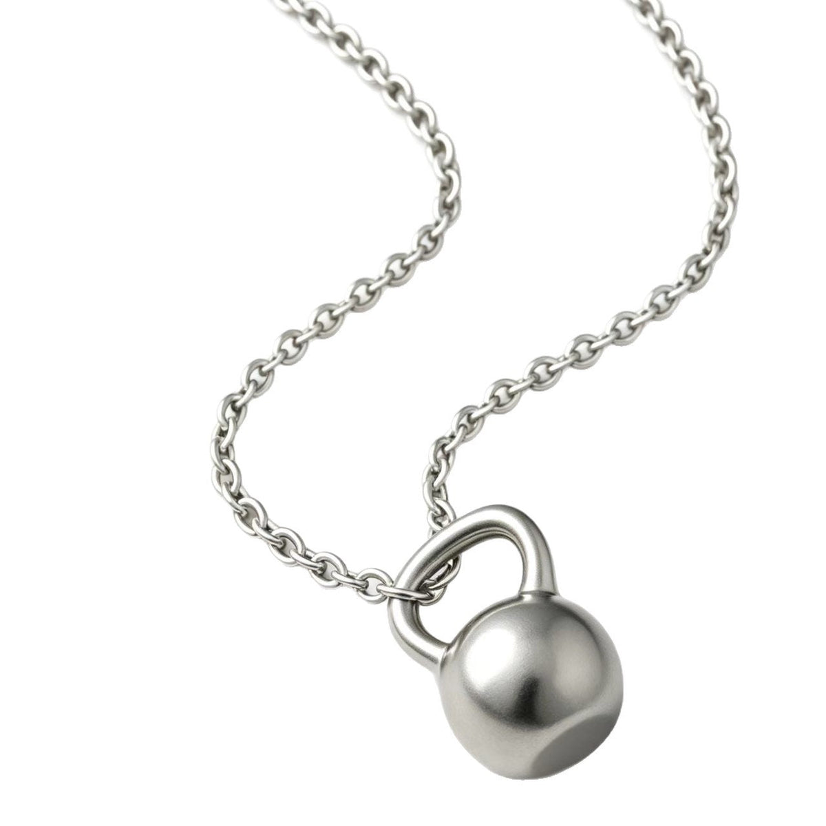 Casual Solid Mini Round Lock Necklace
