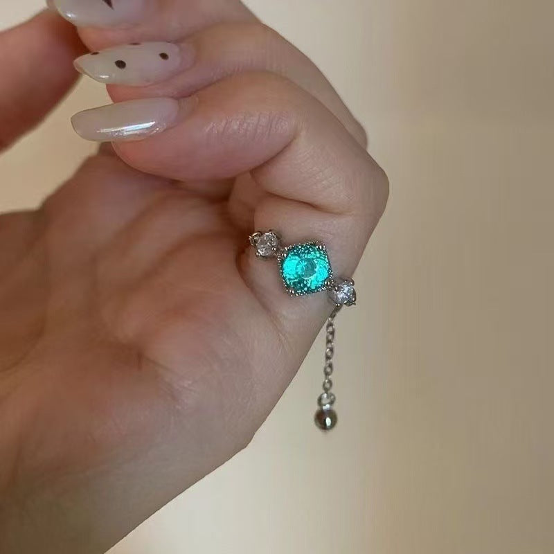 Stackable Adjustable Copper Zircon Ring