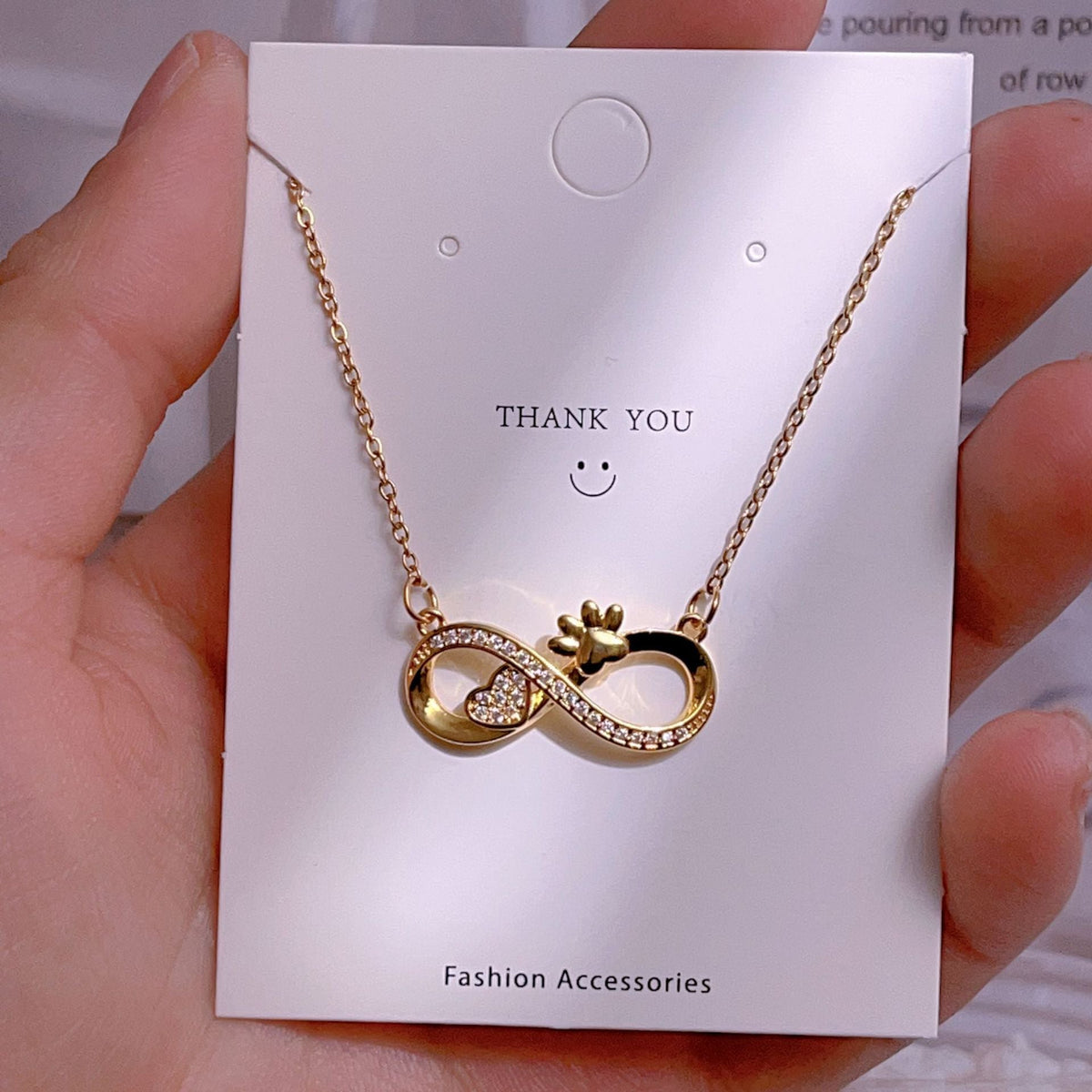 Titanium Steel Clavicle Chain Cross-border Explosions Lucky 8-character Pendant Necklace Women's Light Luxury Ins Wind Hundred Tower Manufacturers Wholesale Jewelry