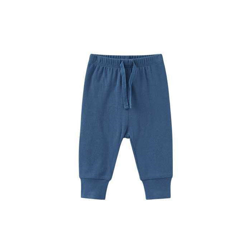 0-1-2-year-old baby's solid color band mouth casual pants