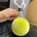 Rabbit Fur Tennis Car Keychain Pendant