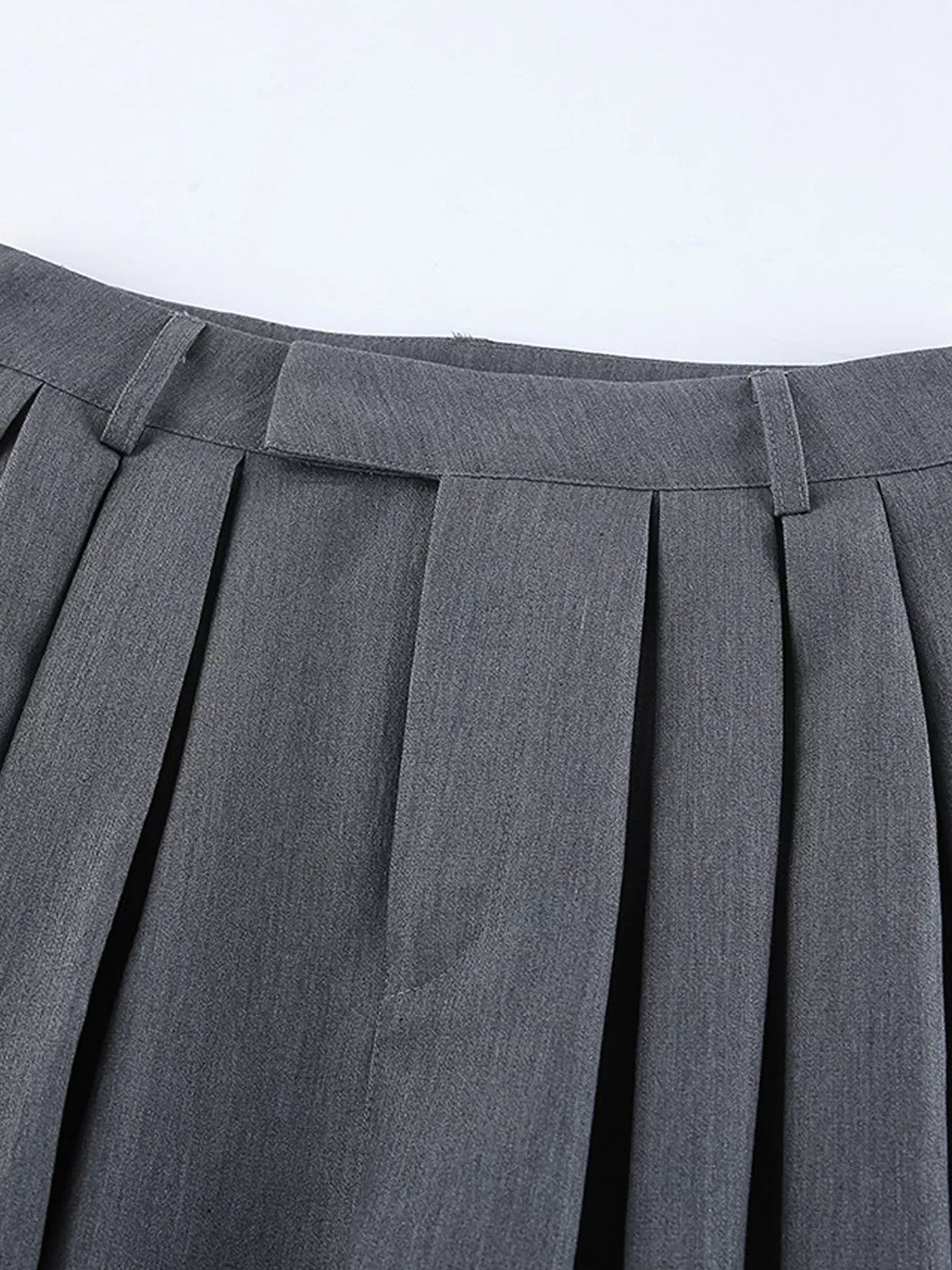 High-Waisted Wide-Leg Pleated Pants
