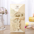 Chinese Style Vertical Ribbon Wedding Invitation Invitation