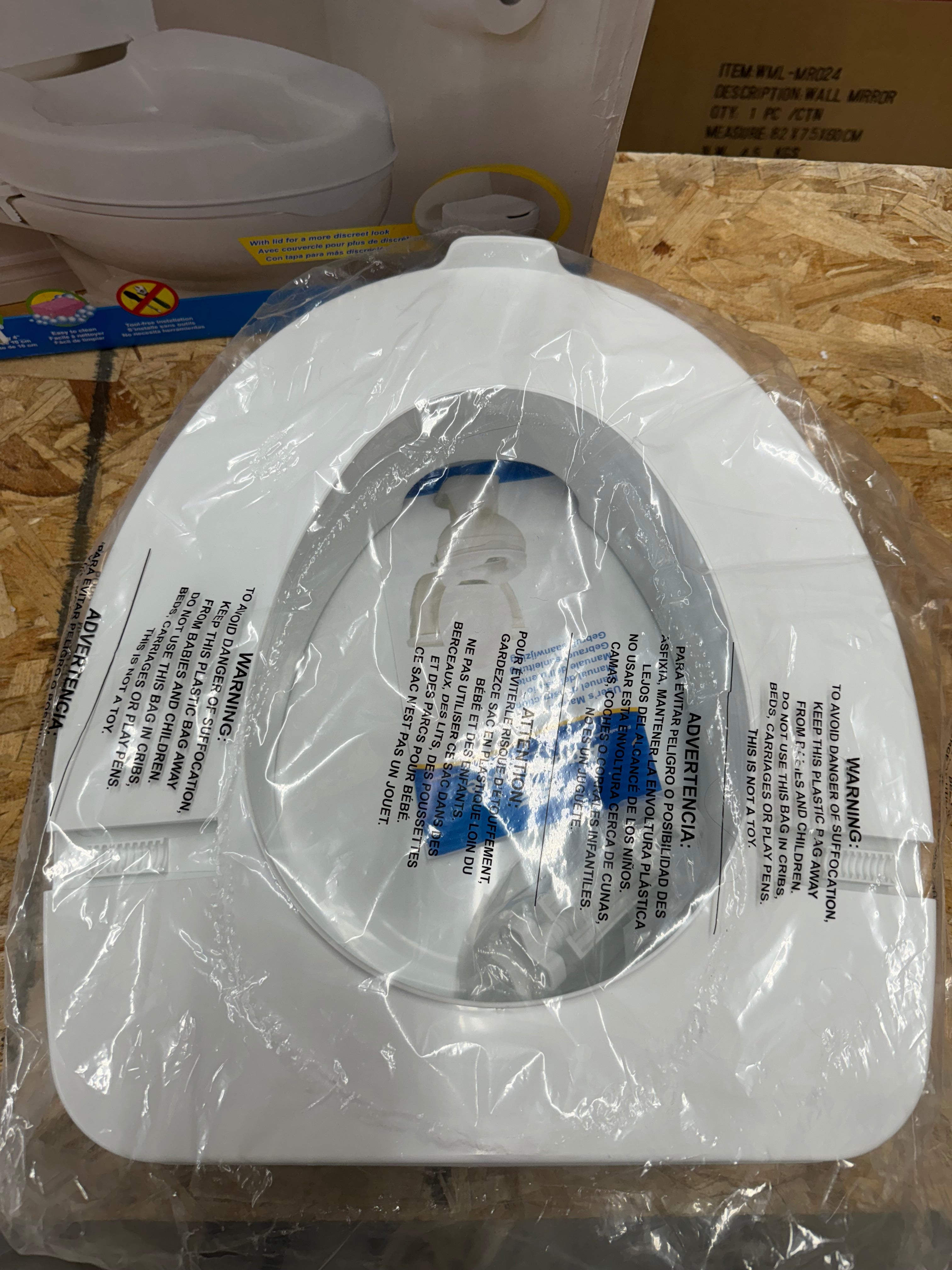Drive Medical 770-626 AquaSense Raised Toilet Seat with Lid, Standard Seat, White
