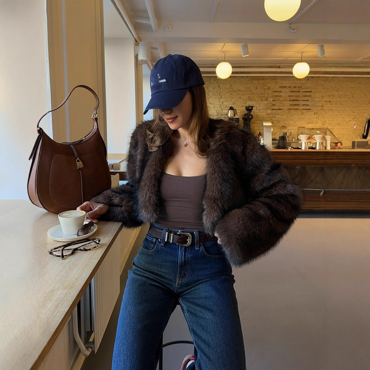 Fashion Winter Furry Coat Women's Clothing