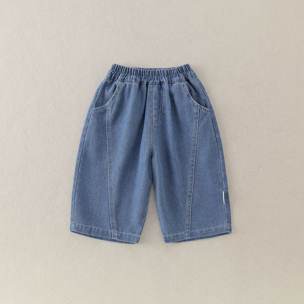 Girls Wide-leg Loose-fit Denim Jeans
