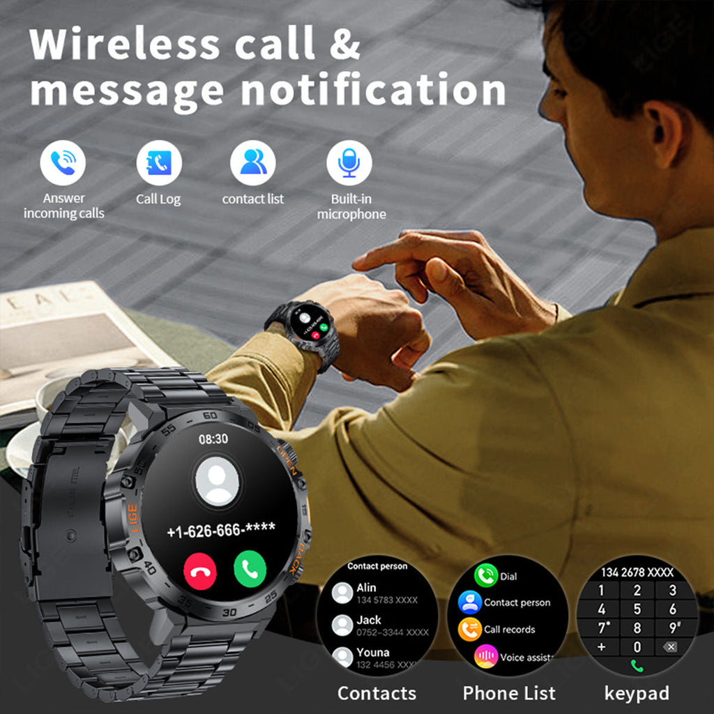 Smartwatch With Heart Rate Blood Pressure Bluetooth Calling And Customization