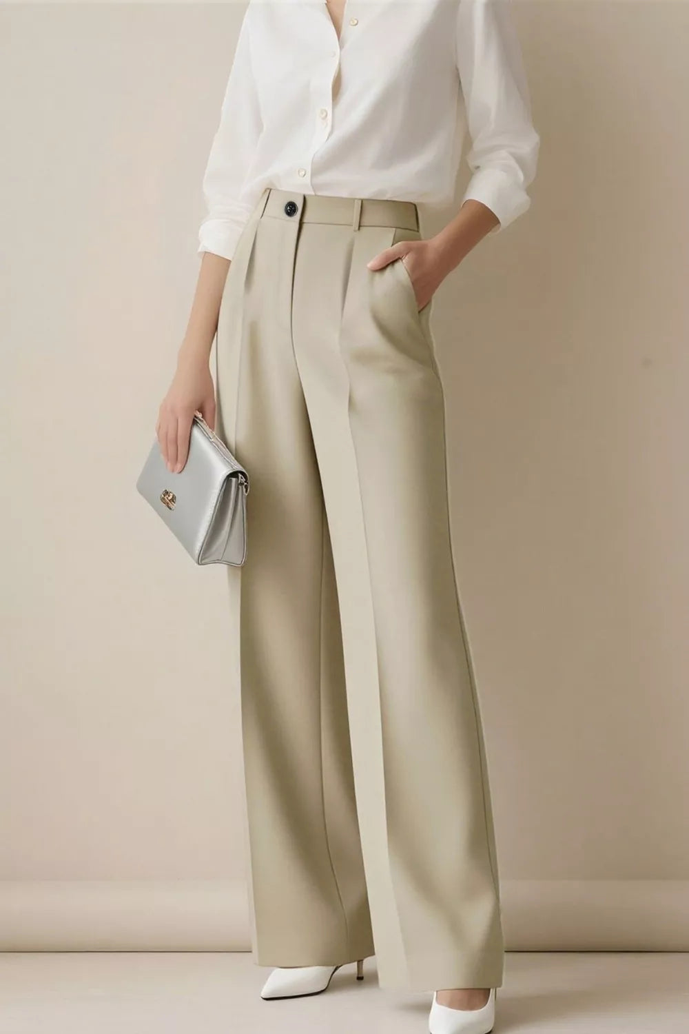 High-Waisted Wide-Leg Pants