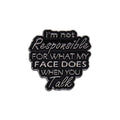Personalized Creative Geometric English Quote Brooch