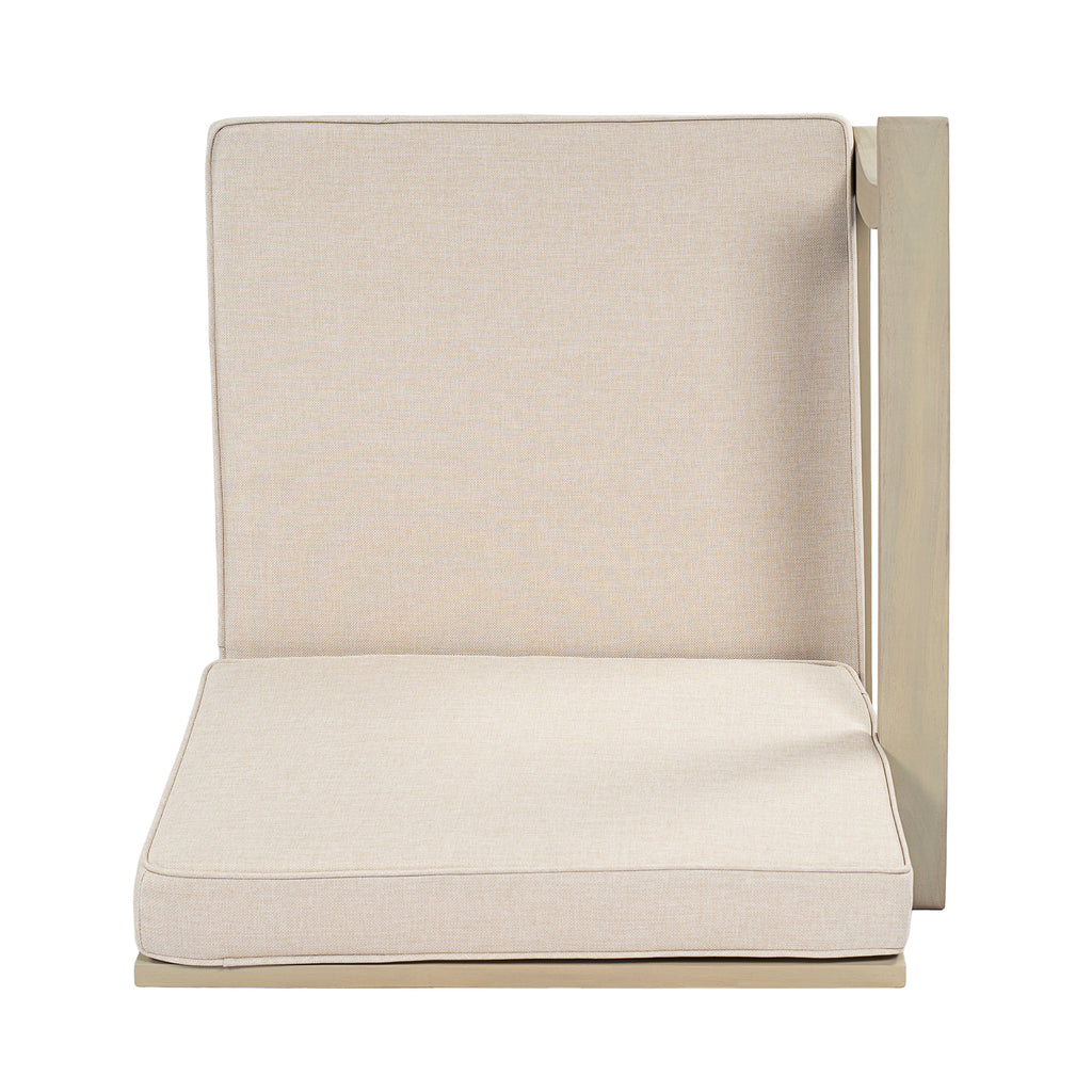 Perla Left Armchair in Acacia Wood