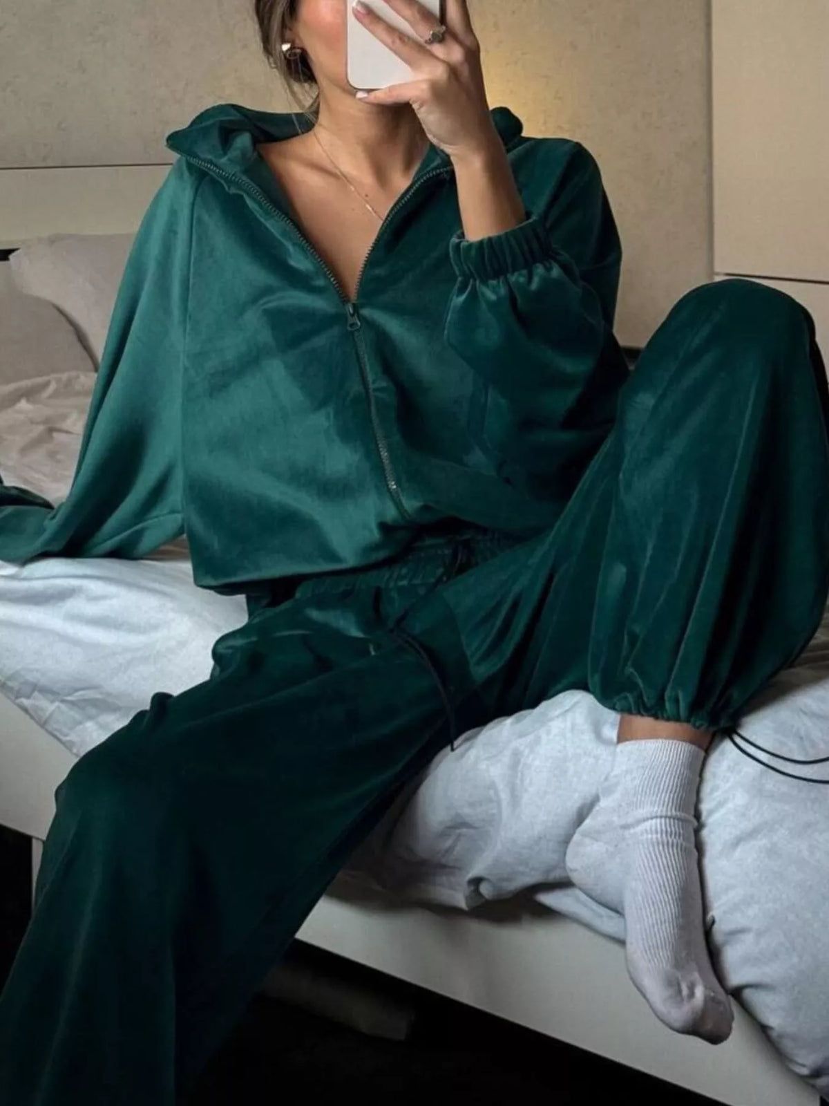 Zip-Up Hoodie and Joggers Set
