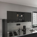 59-Inch Two Center Glass Doors Wall Cabinet Wenge