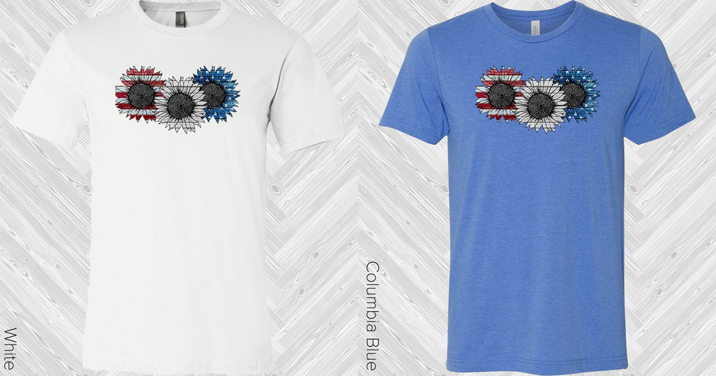 American Flag Sunflowers Graphic Tee
