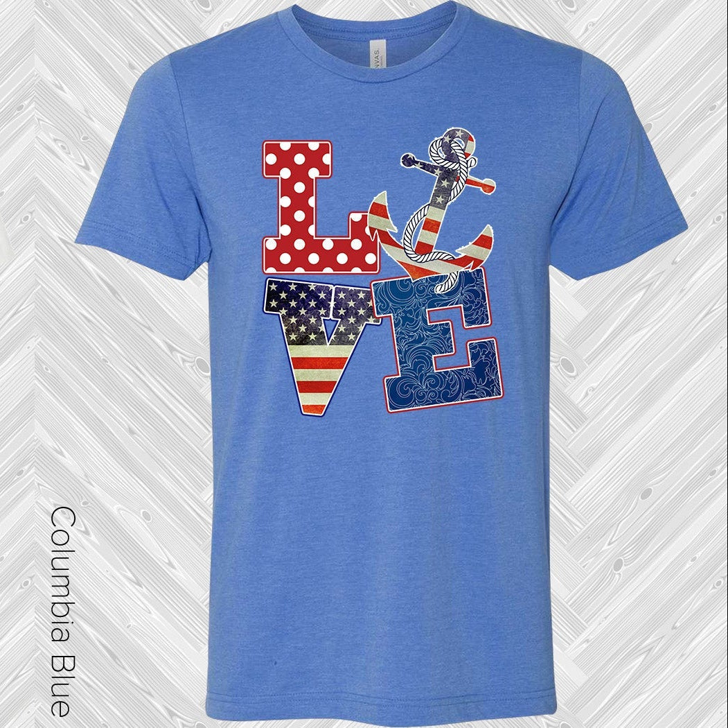 Americana Love Anchor Graphic Tee