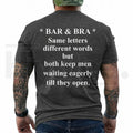 Bar & Bra Same Letters Funny Men’s T-Shirt – Graphic Joke Tee