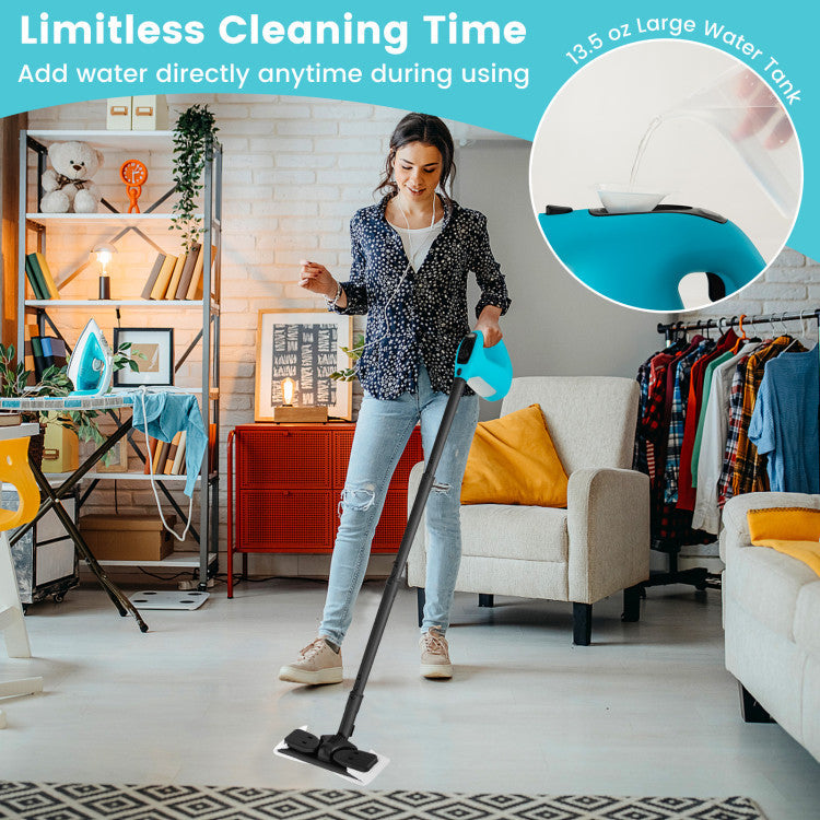 1400W Handheld Steam Cleaner with 14-Piece Accessory Kit and Child Lock